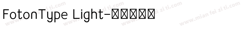 FotonType Light字体转换